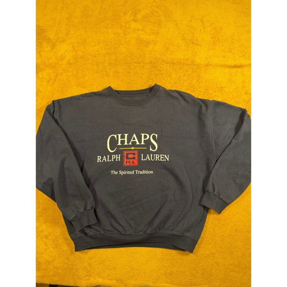 Chaps Ralph Lauren Mens Sweatshirt Large "The Spirited Tradition" - Picture 8 of 9